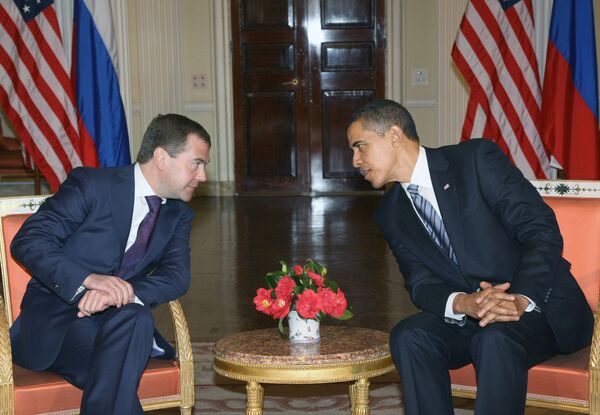 Пресс-конференция президентов России и США Д. Медведева и Б. Обамы