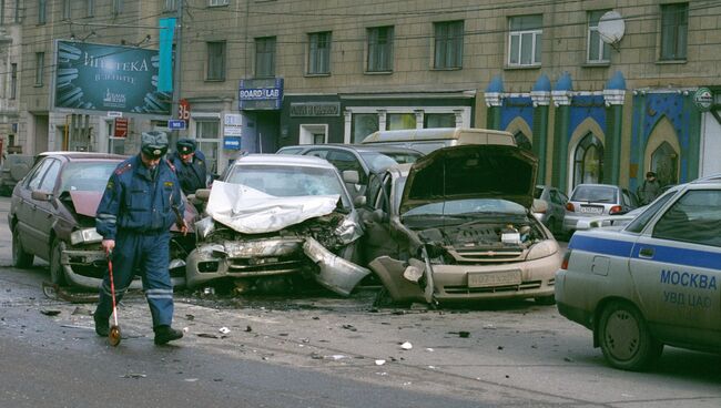 На месте ДТП . Архивное фото