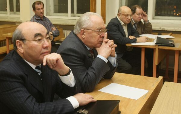 Аскар Акаев и Виктор Садовничий во время семинара на факультете ВМиК МГУ