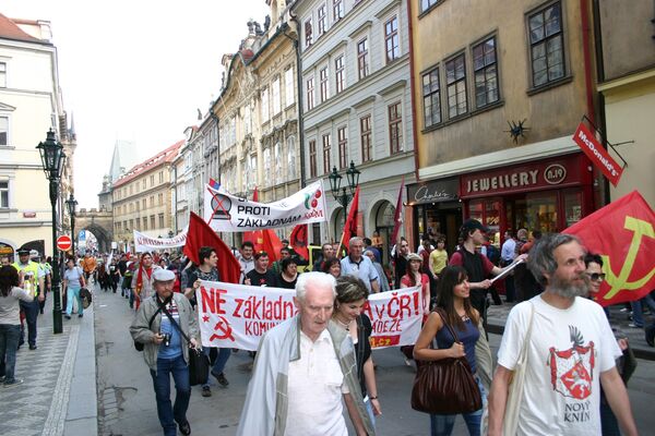 Манифестация противников радара ПРО прошла в Праге