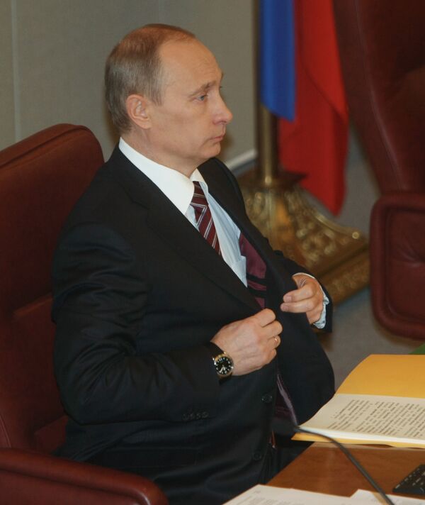 Председатель правительства РФ Владимир Путин в Государственной Думе
