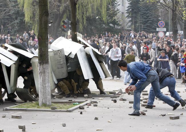 Беспорядки в центре Кишинева