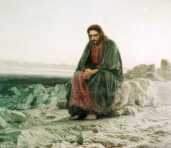 Репродукция картины Христос в пустыне 