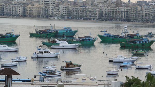 Морской порт в городе Александрия