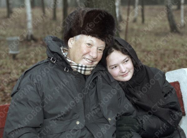 Ельцин с внучкой Машей