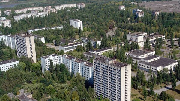 Город Припять после аварии на Чернобыльской АЭС. Архивное фото