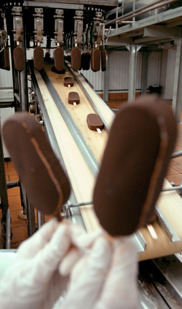 Линия по производству шоколадных эскимо-мороженое
