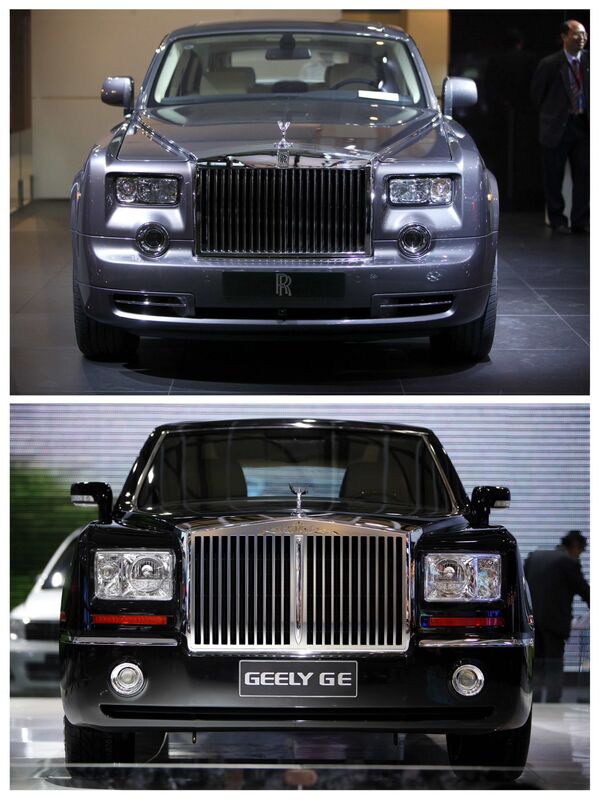 Автомобили Rolls-Royce Phantom и Geely GE на Шанхайском автосалоне