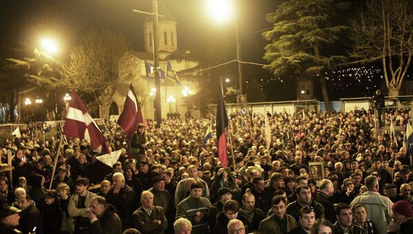 Акции протеста оппозиции в Тбилиси