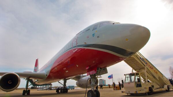 Церемония передачи самолета Ту-204 авиакомпании Red Wings