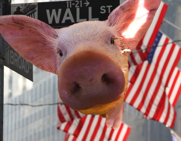 Wall Street, свинья