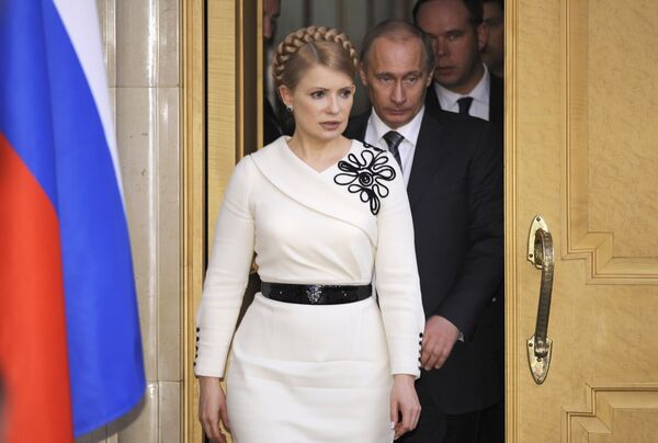 Встреча премьер-министра РФ В.Путина с Ю.Тимошенко