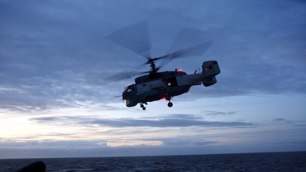 Военный вертолет Ка-27 упал в море во время испытаний сторожевого корабля Ярослав Мудрый
