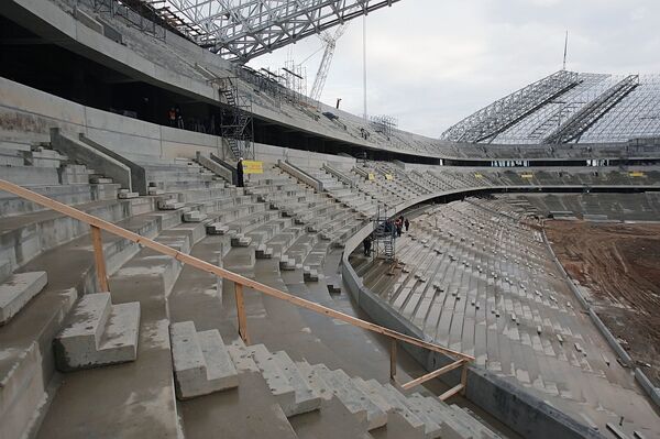 Строящийся стадион ФК «Шахтер»