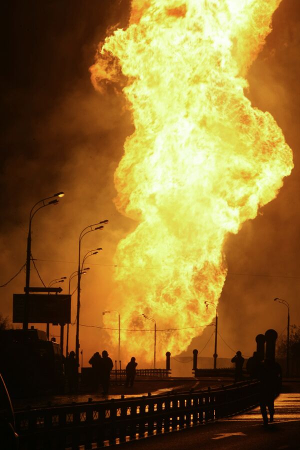 Магистральный газопровод горит в Ингушетии