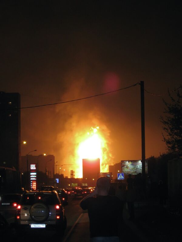 Взрыв газопровода на одном из объектов на Мичуринском проспекте