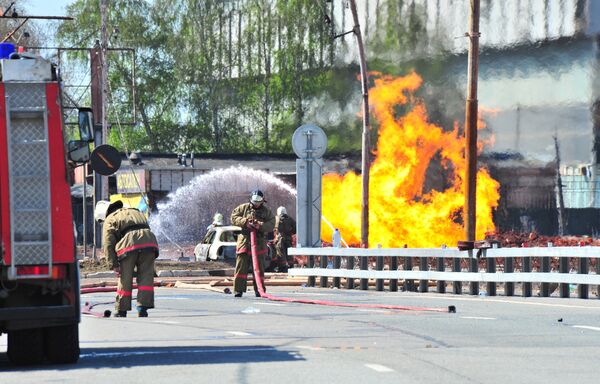 Взрыв на газопроводе на озерной улице Москвы