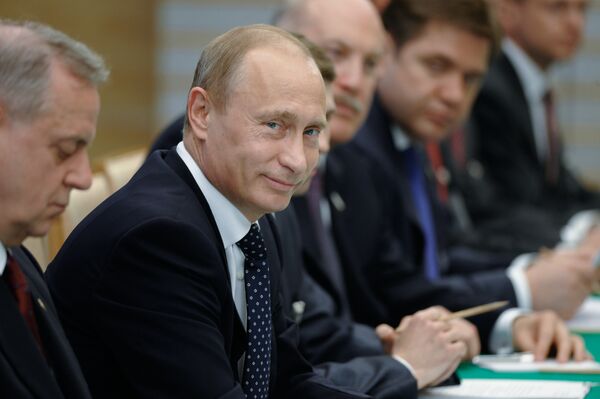 Премьер-министр РФ В. Путин принял участие в российско-японских переговорах