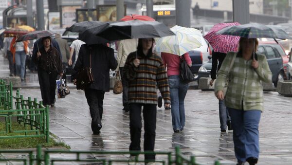 Октябрь 2009 года стал одним из самых дождливых в Москве за полвека