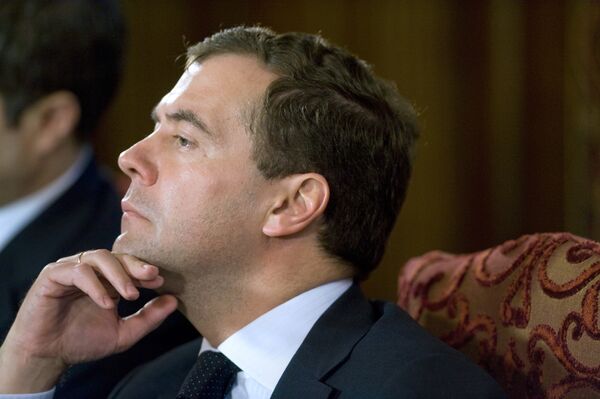 Президент РФ Дмитрий Медведев встретился с активом Коммунистической партии России