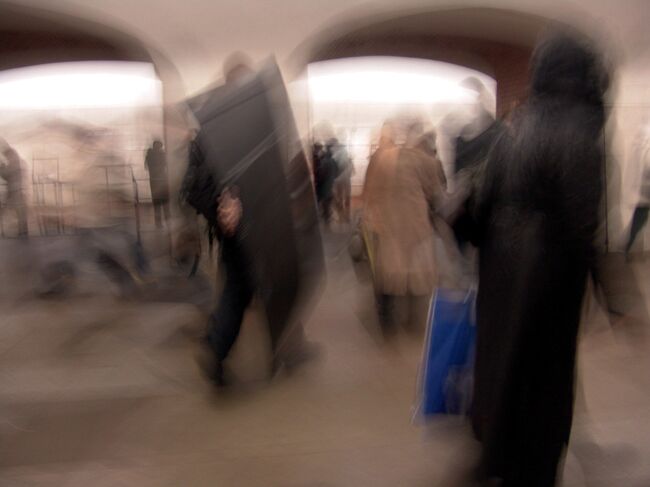 В Московском метрополитене. Архив