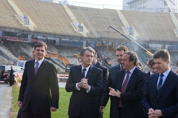 Президент УЕФА Мишель Платини в Киеве