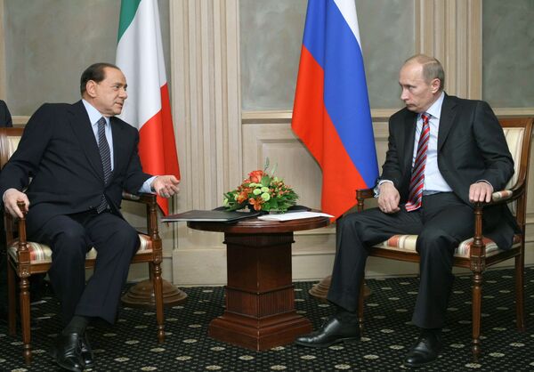 Путин и Берлускони обсудят создание производства автомобилей в России