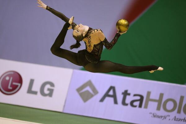Анна Бессонова на чемпионата Европы по художественной гимнастике в Баку