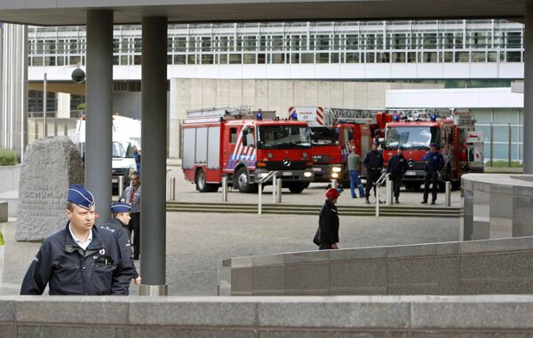 Штаб-квартира Еврокомиссии горит в Брюсселе