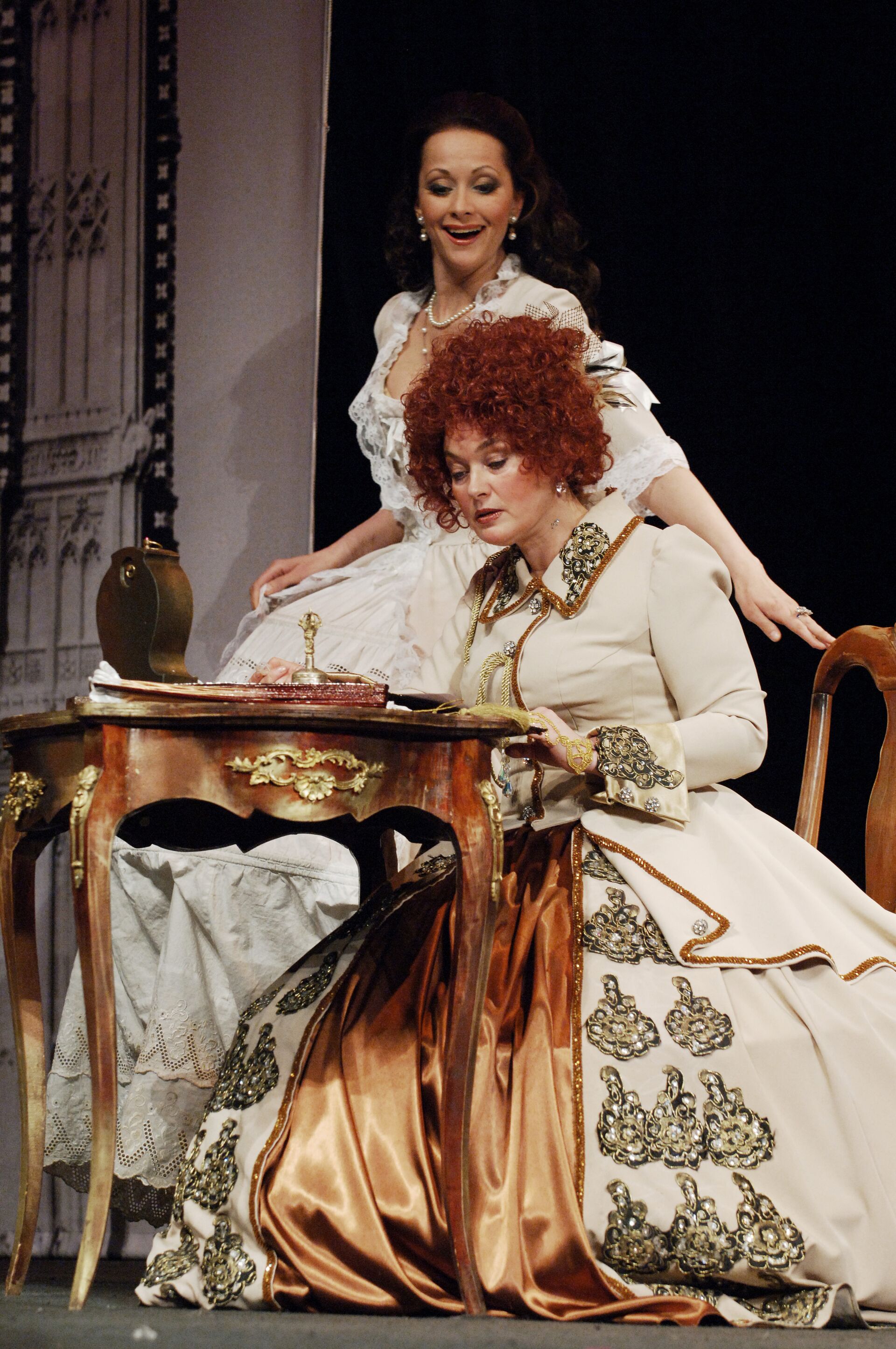 Сцена из спектакля по мотивам пьесы Эжена Скриба Буря в стакане воды Сцена из спектакля по мотивам пьесы Эжена Скриба Буря в стакане воды - РИА Новости, 1920, 25.10.2025