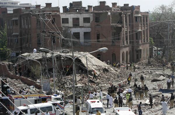 Взрыв в городе Лахор