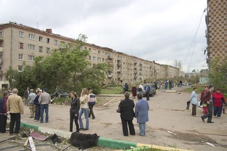 Последствия торнадо в Краснозаводске