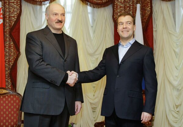 Переговоры президентов России и Белоруссии Д. Медведева и А.Лукашенко
