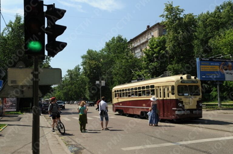 Парад уникальных ретро-трамваев в Москве