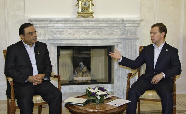 Встреча президентов России и Пакистана Д.Медведева и А.Зардари. Архив.