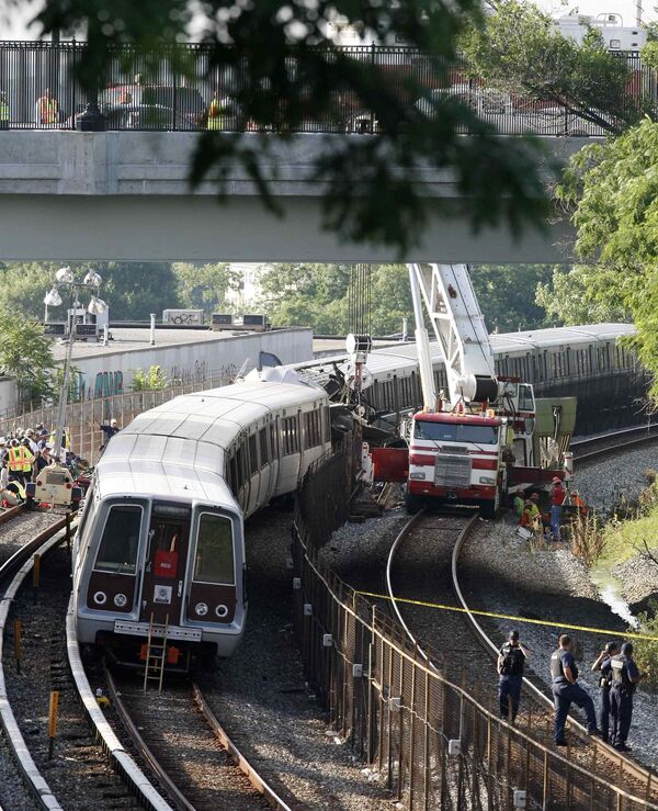 Столкновение поездов в Вашингтонском метро