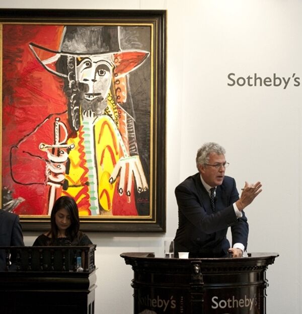 Картина Пабло Пикассо Мужчина со шпагойна Sotheby's