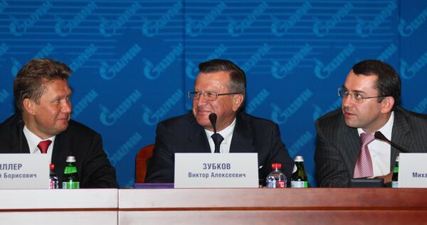 Первый вице-премьер России Виктор Зубков переизбран председателем совета директоров ОАО Газпром
