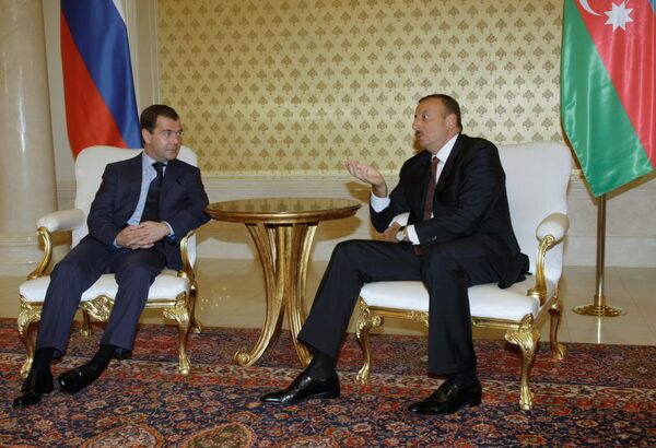 Встреча президента России Дмитрия Медведева с президентом Азербайджана Ильхамом Алиевым