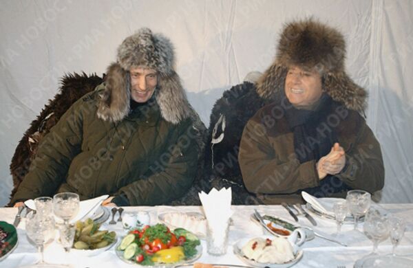 В.Путин и С.Берлускони во время встречи в Завидово