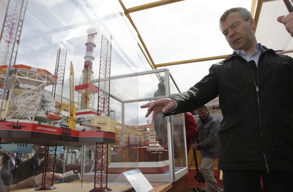 Президент РФ Д. Медведев посетил ОАО ПО Севмаш в Северодвинске