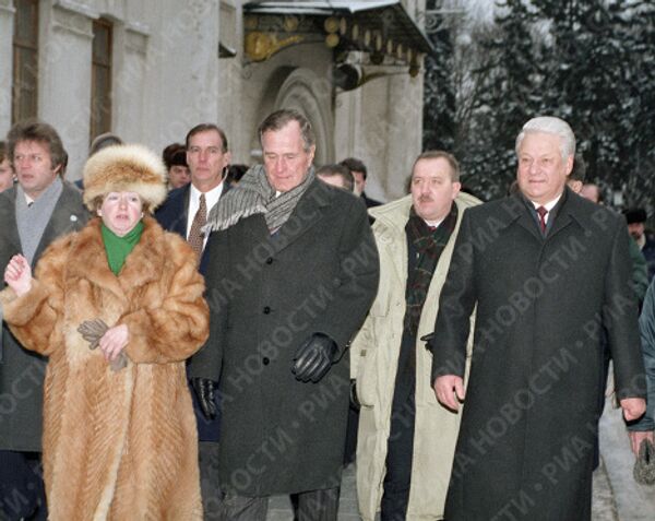 Борис Ельцин и Джордж Буш 