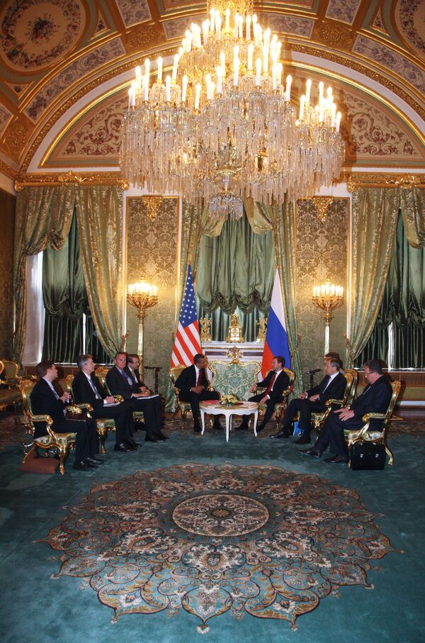 Встреча Дмитрия Медведева и Барака Обамы в Кремле