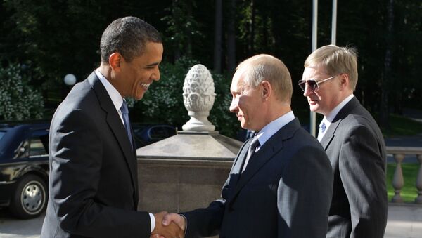 Владимир Путин и Барак Обама. Архив