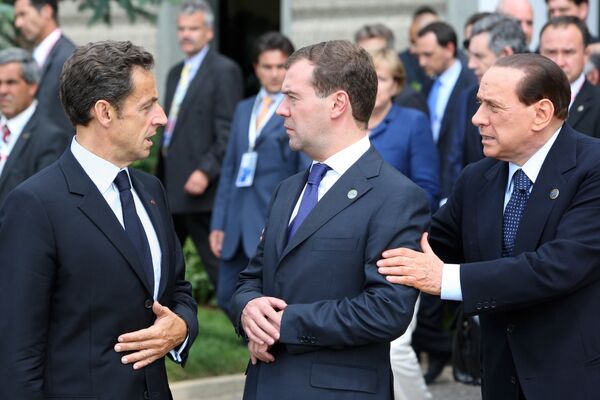 Президент России Д.Медведев на саммите большой восьмерки G8-2009