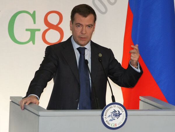 G8 так и не решила, достиг ли кризис дна - Медведев