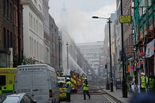 Пожар в лондонском Сохо