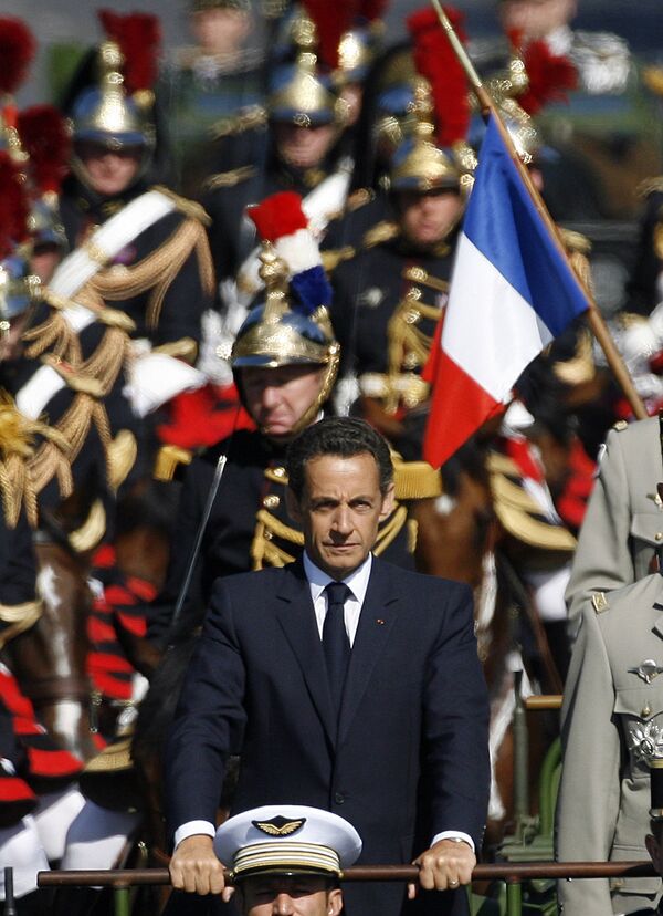 Президент Франции Николя Саркози на параде в честь Дня взятия Бастилии