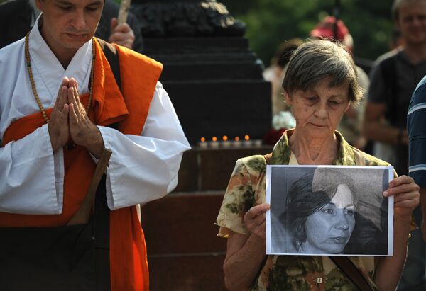 Пикет памяти правозащитницы Натальи Эстемировой 