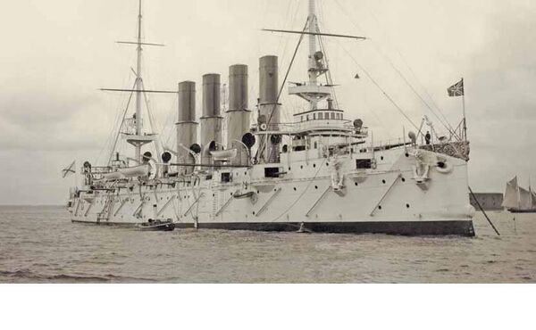Крейсер I ранга Варяг на Большом Крондштатском рейде. Май 1901 года. 